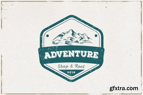 Vintage Mountain Logo Badge