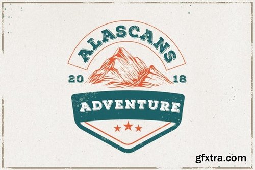 Vintage Mountain Logo Badge