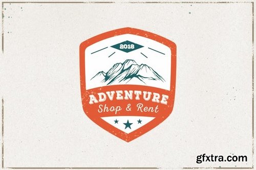 Vintage Mountain Logo Badge