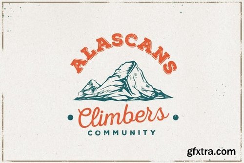 Vintage Mountain Logo Badge