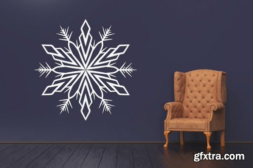 CreativeMarket 500 Snowflake Vector Ornaments 1927389