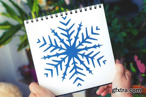 CreativeMarket 500 Snowflake Vector Ornaments 1927389