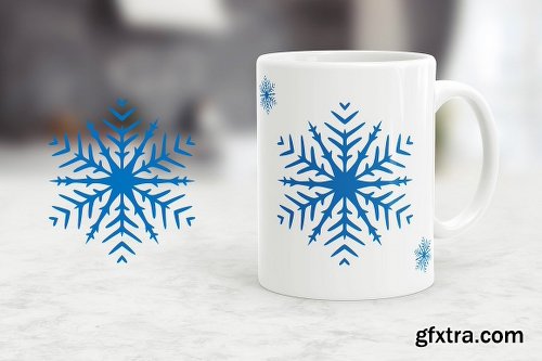 CreativeMarket 500 Snowflake Vector Ornaments 1927389