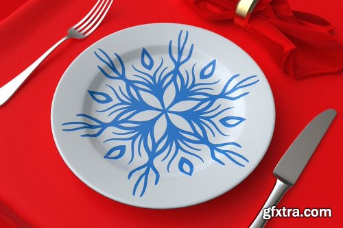 CreativeMarket 500 Snowflake Vector Ornaments 1927389