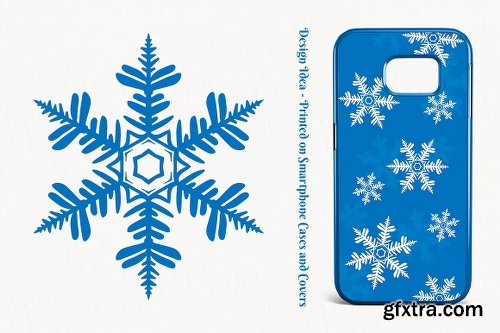 CreativeMarket 500 Snowflake Vector Ornaments 1927389