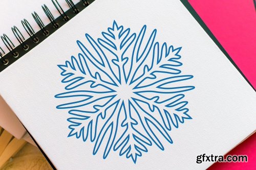 CreativeMarket 500 Snowflake Vector Ornaments 1927389