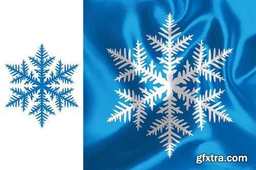 CreativeMarket 500 Snowflake Vector Ornaments 1927389