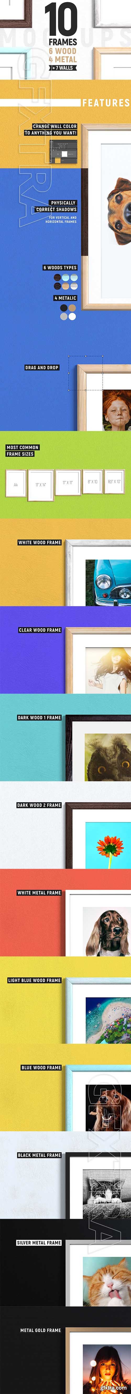 CreativeMarket - 10 Frames & 7 Walls Mockups 2289905