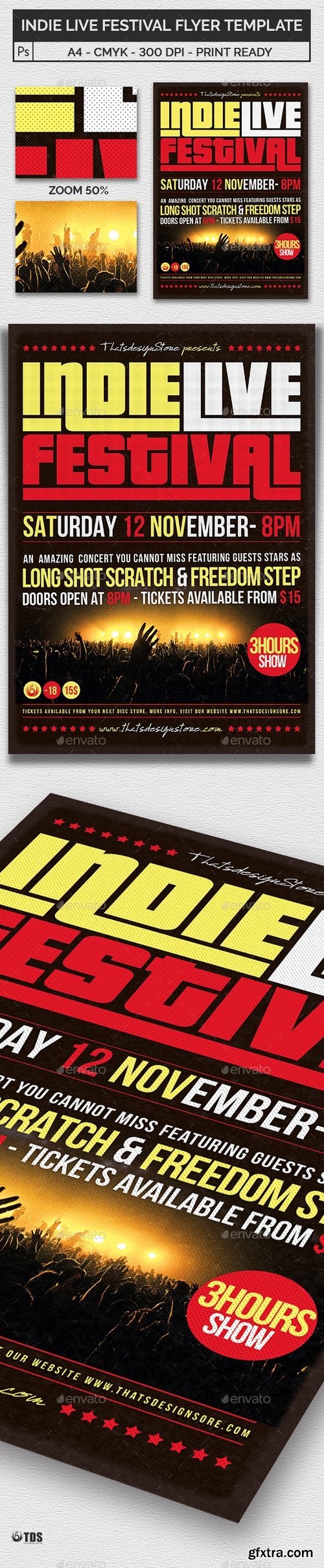 Graphicriver - Indie Live Festival Flyer Template 19292294