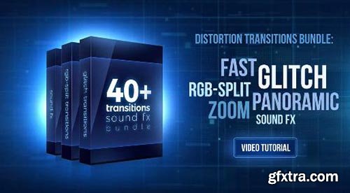 40+ Bundle Glitch and RGB-split Transitions, Sound FX - Premiere Pro Templates 63249