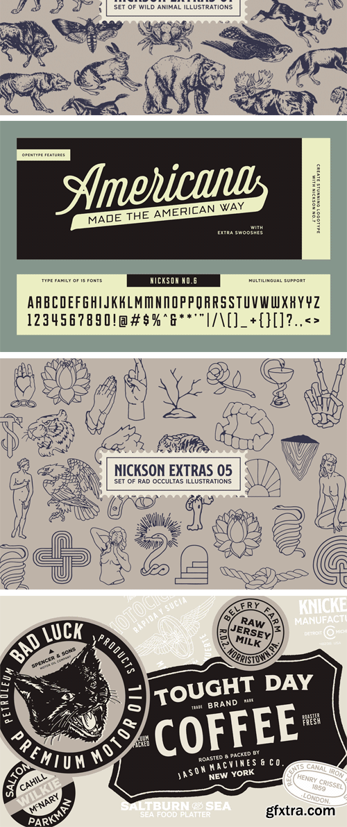 Fontbundles - S&S Nickson Font Bundles 54991