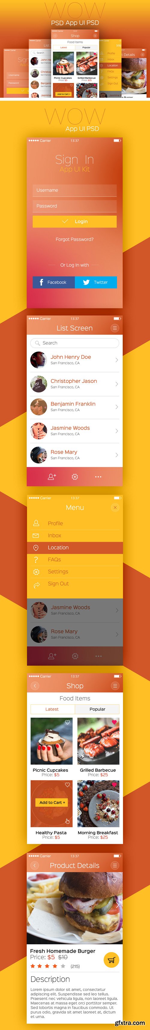 WOW : Modern Mobile App UI