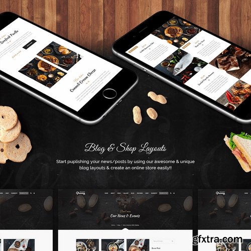 Granny - Elegant Restaurant & Cafe PSD Template