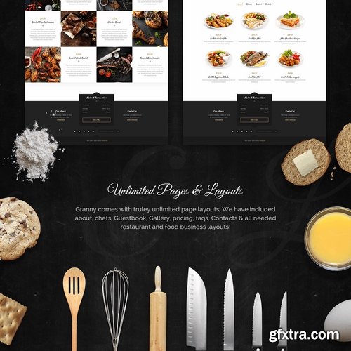 Granny - Elegant Restaurant & Cafe PSD Template