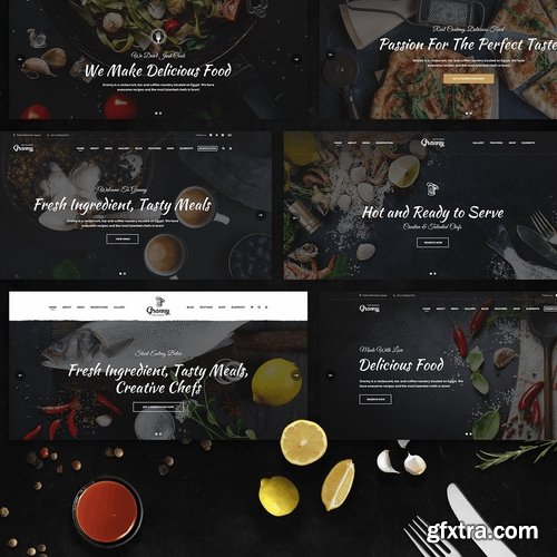 Granny - Elegant Restaurant & Cafe PSD Template