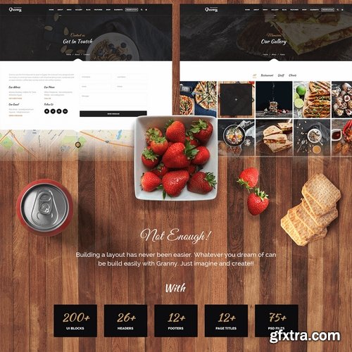 Granny - Elegant Restaurant & Cafe PSD Template