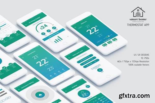 Thermostat App UI Kit