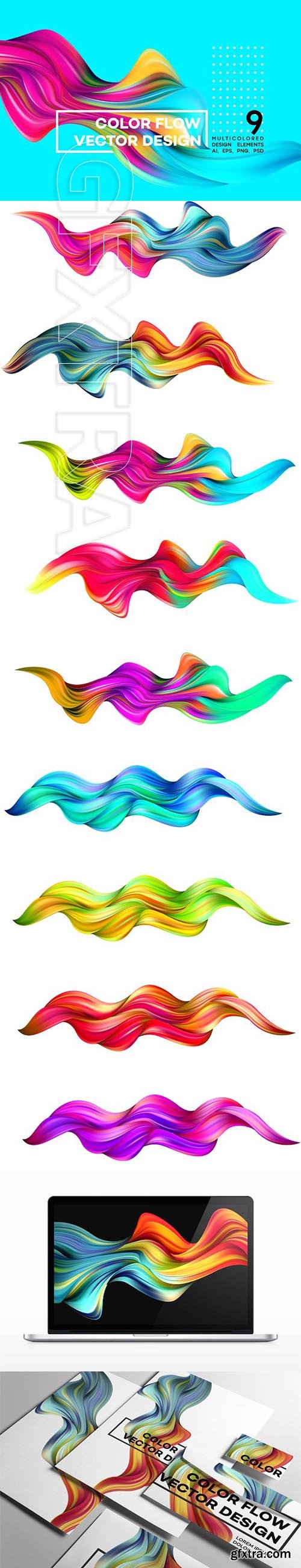 CreativeMarket - Modern colorful flow design element 2292006