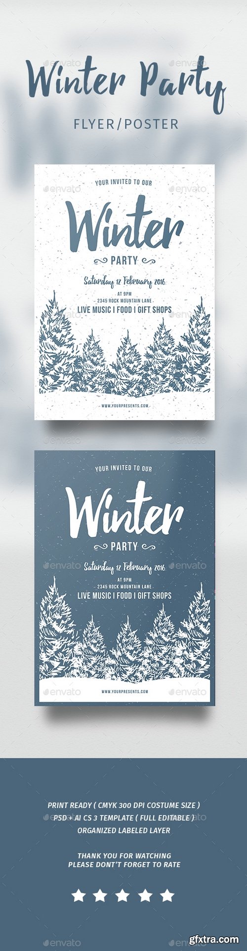 Graphicriver - Winter Party Flyer 14629366