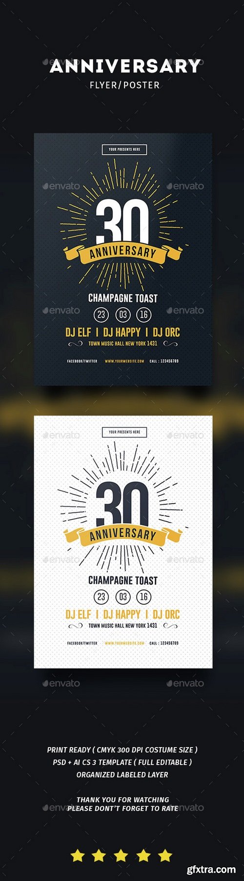 Graphicriver - Vintage Anniversary Flyer 14738738