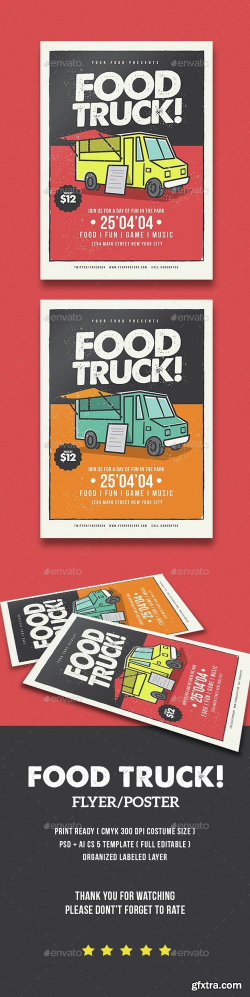 Graphicriver - Food Truck Flyer 15188445