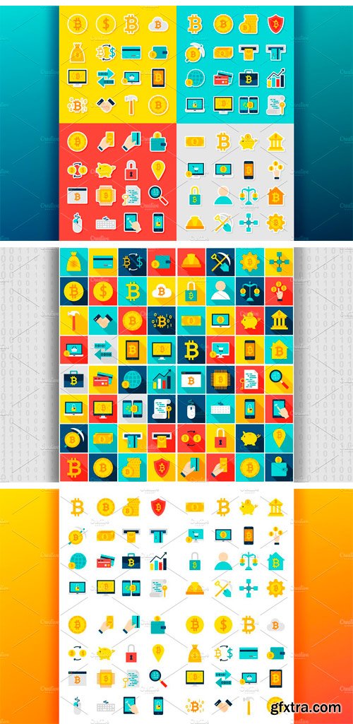 CM - Bitcoin Flat Icons 2164898