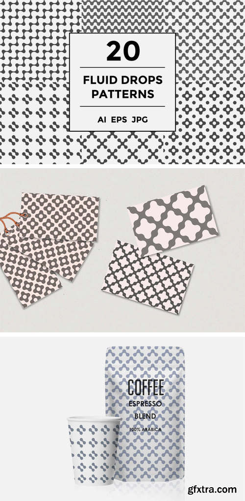 CM - Fluid Dots Seamless Patterns Set 2164432