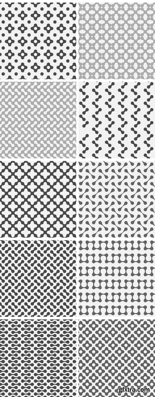 CM - Fluid Dots Seamless Patterns Set 2164432