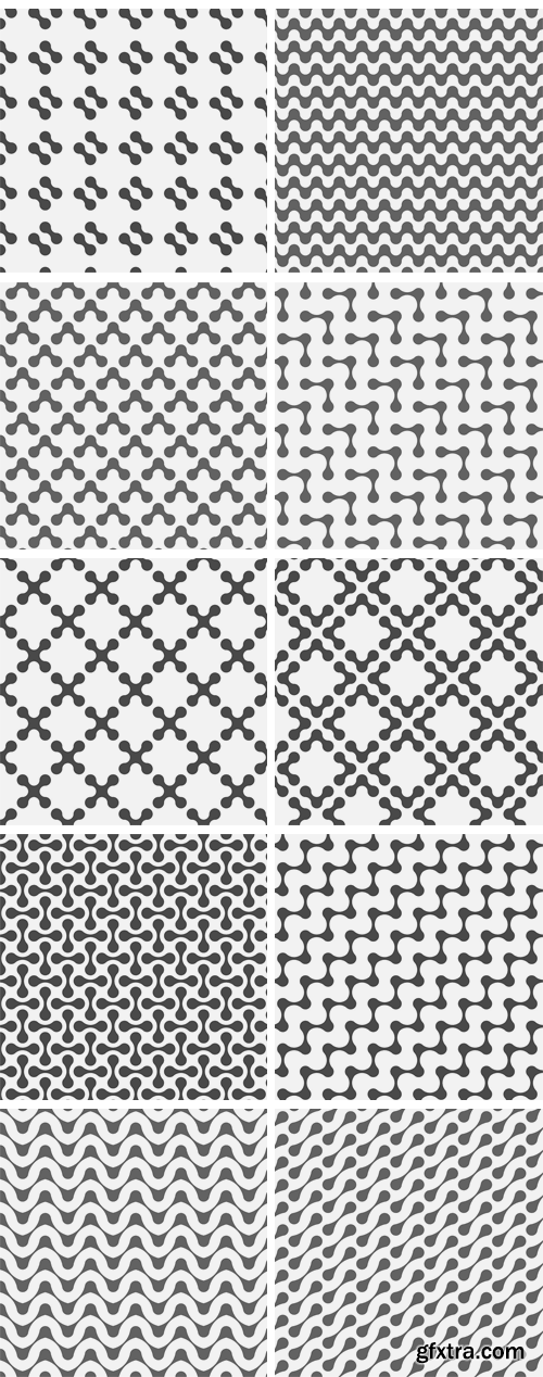 CM - Fluid Dots Seamless Patterns Set 2164432