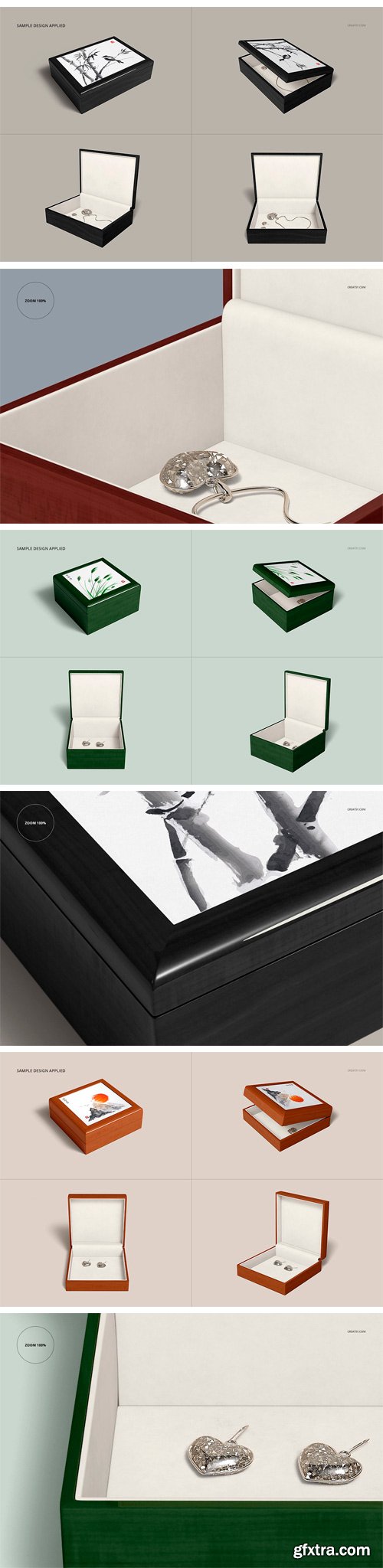 CM - Tiled Wood Jewelry Box Mockup Set 2249144