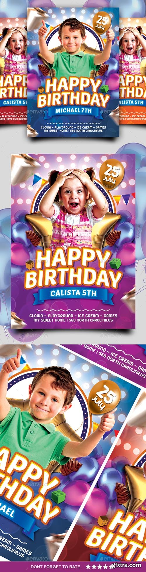 GR - Kids Birthday Flyer 21413902