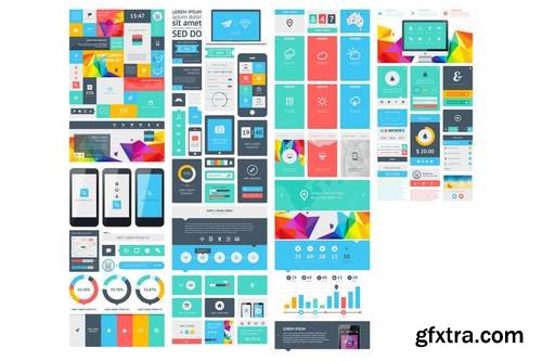 infographics element with Vector GUI Template