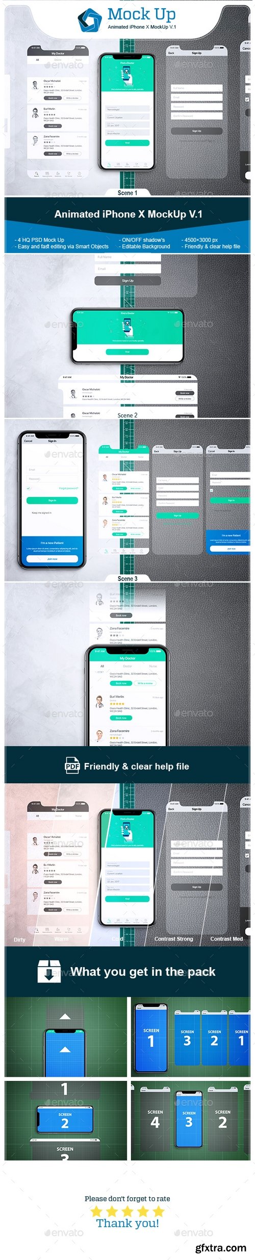 Graphicriver - Animated iPhone X MockUp V.1 21202403