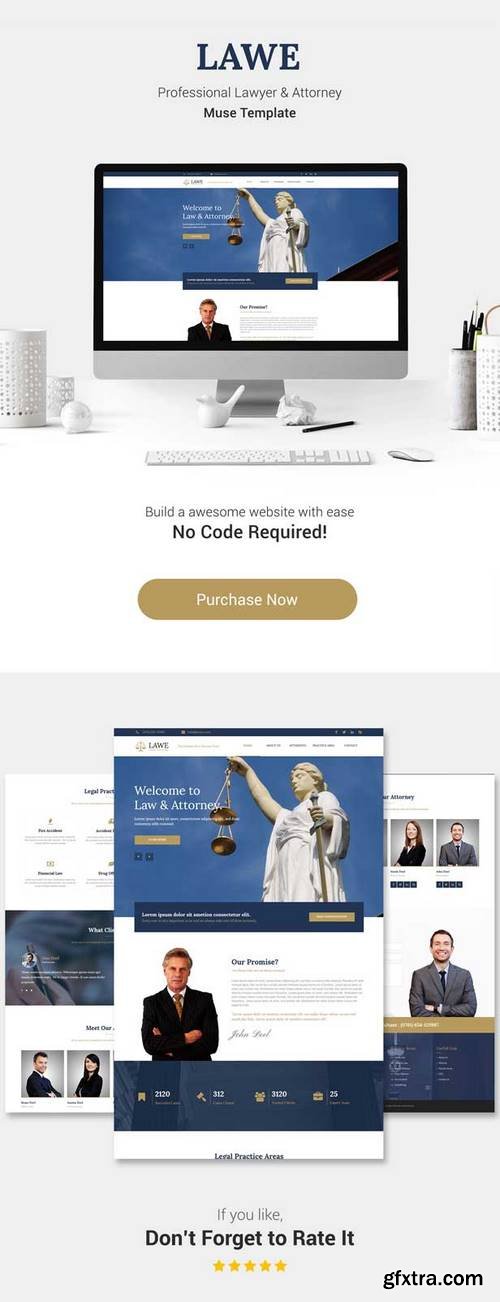 ThemeForest - LAWE 1.0 - Lawyer and Attorney Muse Template 19228156