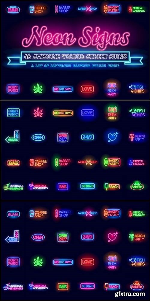 Neon Street Signs