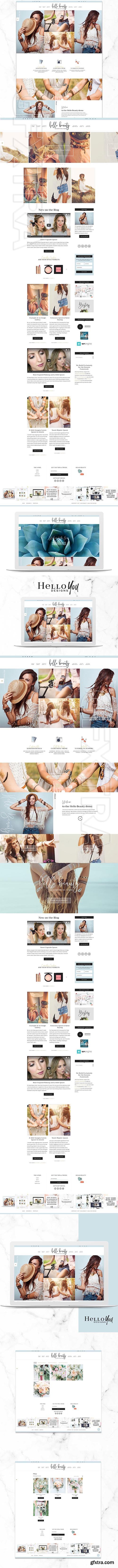 CreativeMarket - Hello Beauty Wordpress Genesis Theme 1950879