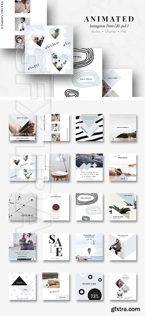 CreativeMarket - ANIMATED Instagram Posts-Pastel blue 2285916