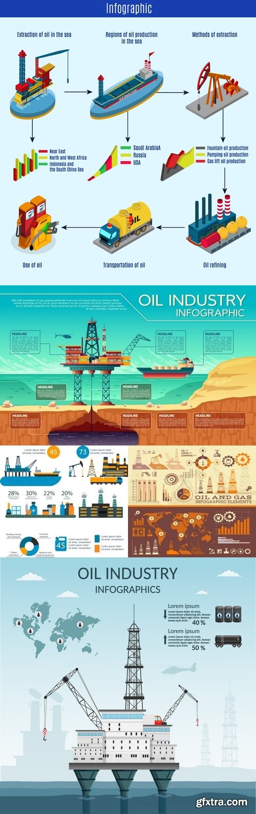 Vectors - Oil Industry Infographics 13