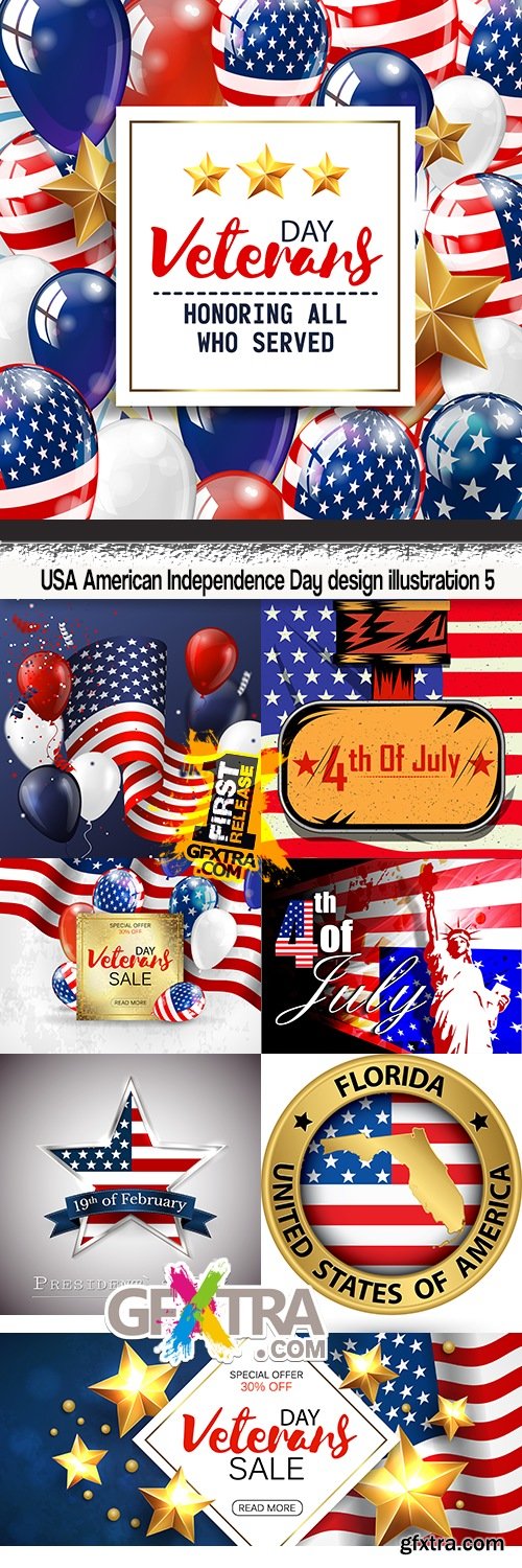 USA American Independence Day design illustration 5