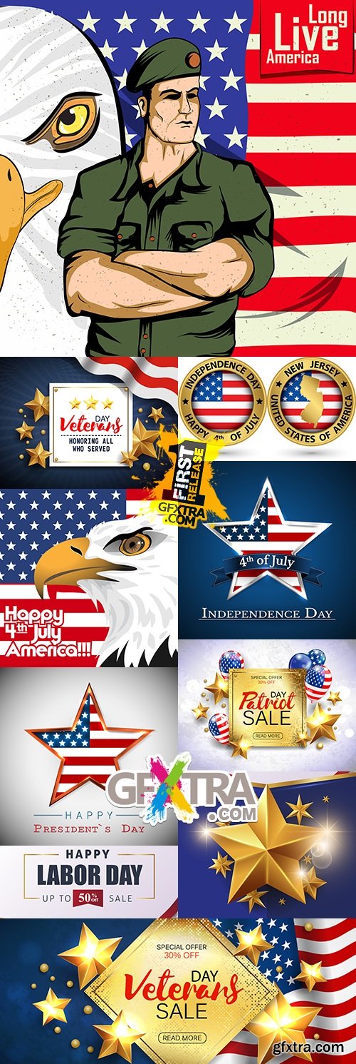 USA American Independence Day design illustration 5