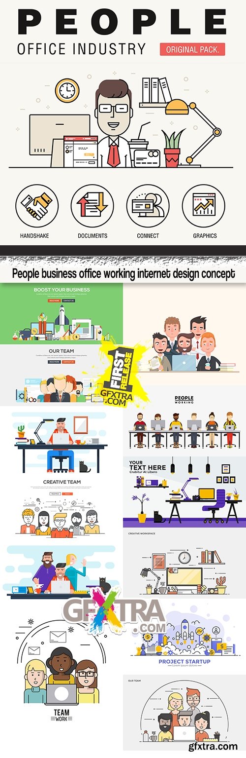 People business office working internet design concept