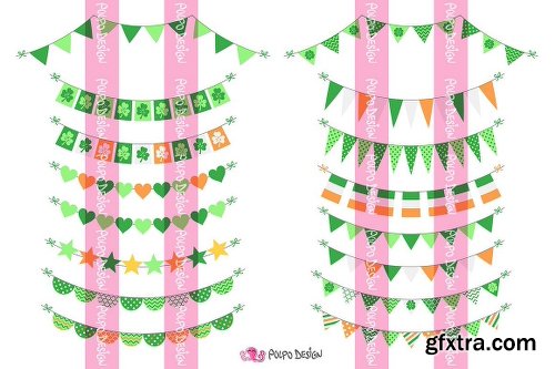 CreativeMarket St. Patrick\'s Day Bunting Banners 2223923