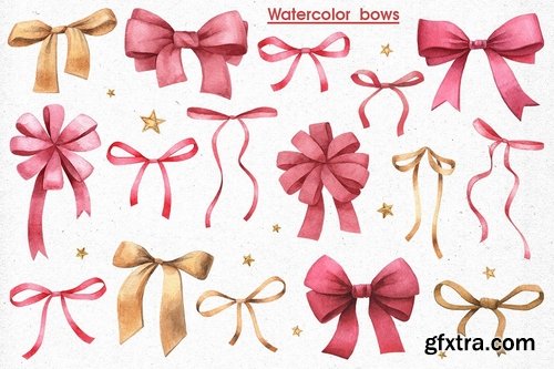 CM - Elegant watercolor bows set 2259347