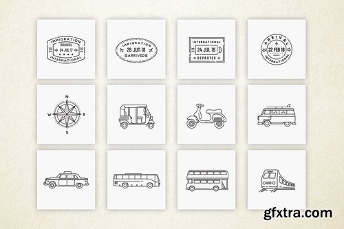 CM - Travel Line Icons Pack 2301675