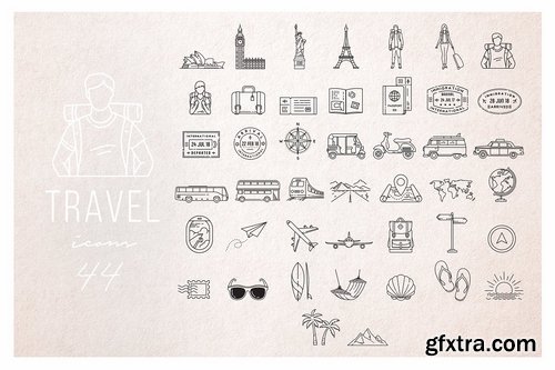 CM - Travel Line Icons Pack 2301675