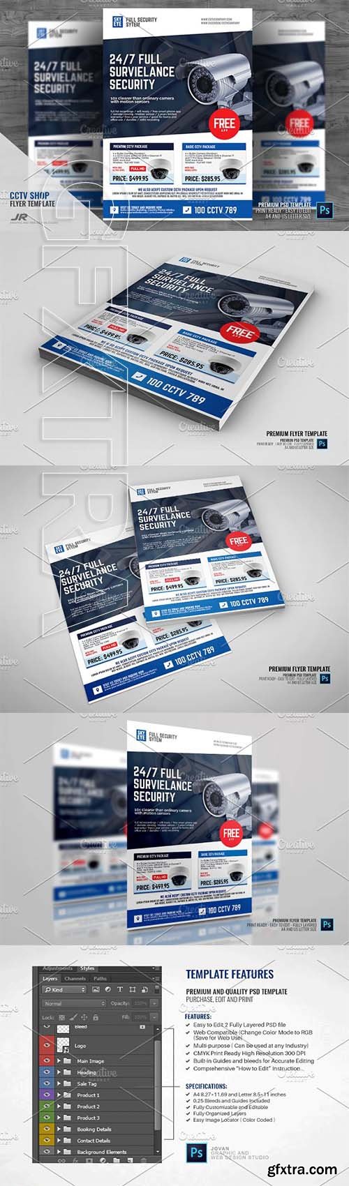 CreativeMarket - Surveillance Camera Shop Flyer 2286191