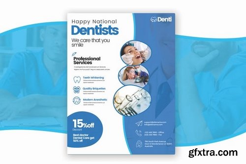 National Dentist\'s Day is a Simply Modern Flyer