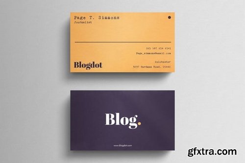 Minimal Blogger Business Card