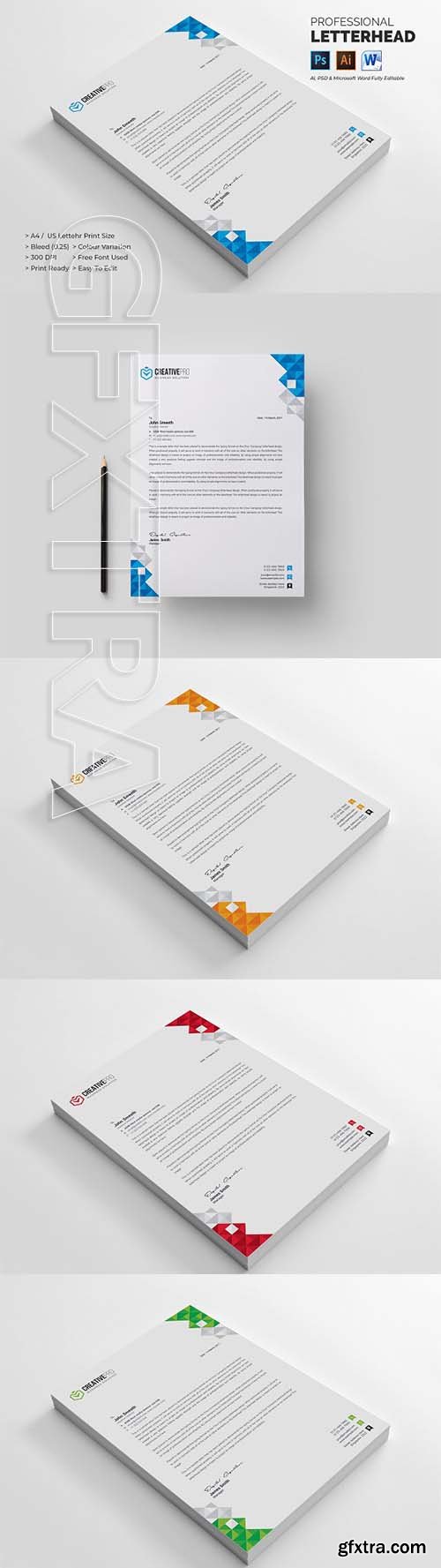 CreativeMarket - Letterhead Template 2291825