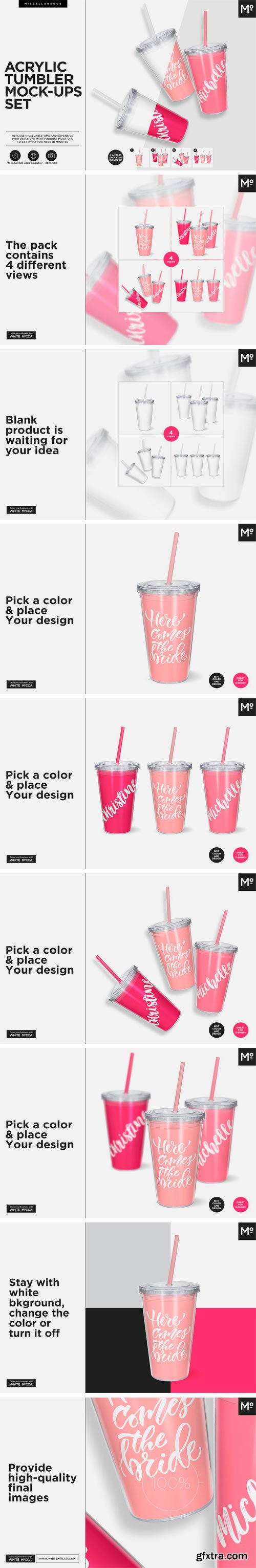 CM - Acrylic Tumbler Mock-ups Set 2181905